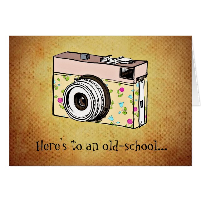 Caméra photo de la photographe Lady Carte d'annive (Devant horizontal)