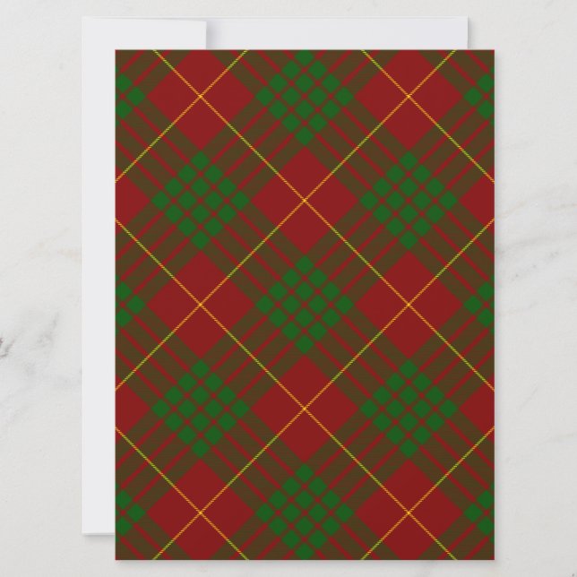 Cameron tartan rouge vert carreaux (Devant)