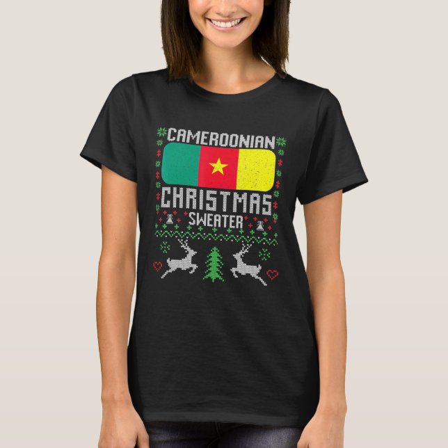 Cameroun Drapeau Cameroun Sweat de Noël camerounai (Devant)