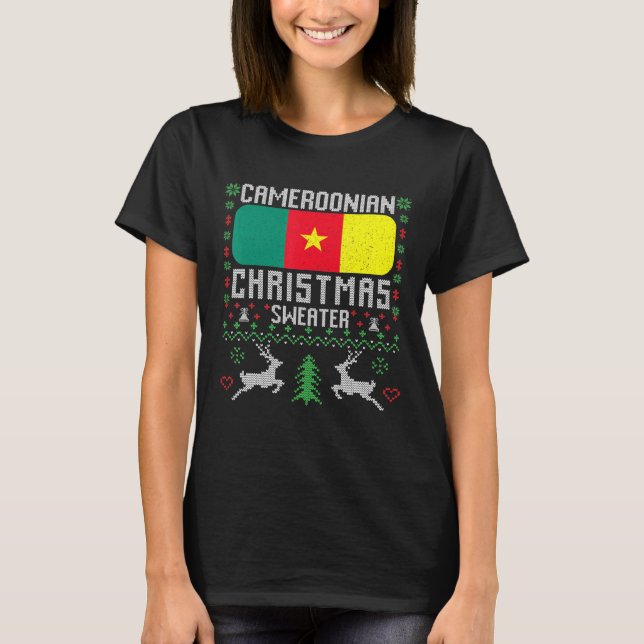Cameroun Drapeau Cameroun Sweat de Noël camerounai (Devant)