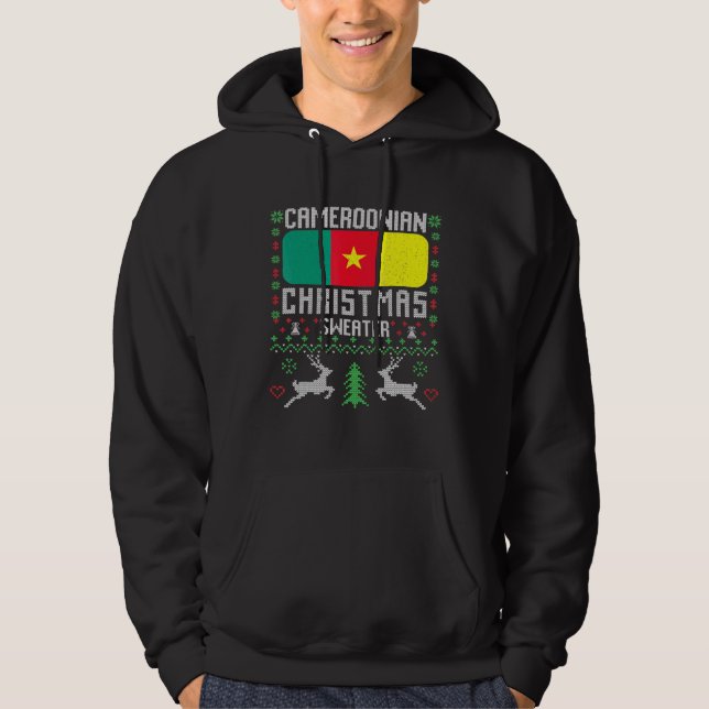 Cameroun Drapeau Cameroun Sweat de Noël camerounai (Devant)