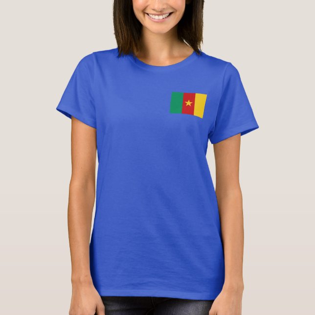 Cameroun Drapeau et carte t-shirt (Devant)
