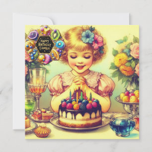 CAMILLA ~ Carte d'anniversaire ~ Sweet Girl ~