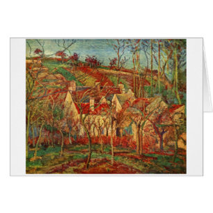 Camille Pissarro - le rouge couvre la maison de