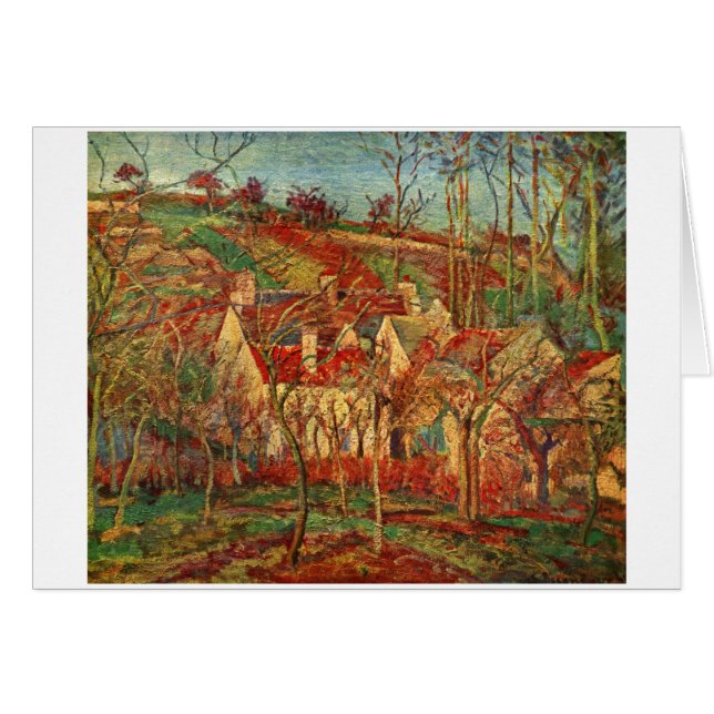 Camille Pissarro - le rouge couvre la maison de (Devant horizontal)