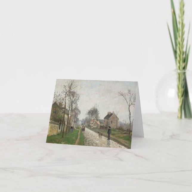 Camille Pissarro's Road à Louveciennes Note Card (Devant)