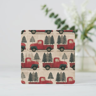 Camion à arbre de Noël vintage