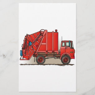 Camion à ordures rouges