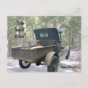 camion antique et carte postale fixe- personnalise
