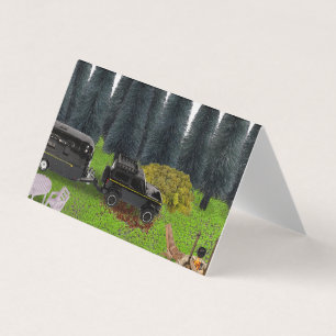 Camion avec Camper dans le Bois Cleared Camping Sp