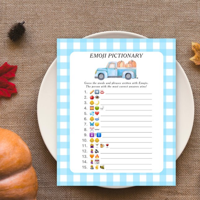 Camion bleu citrouille Emoji jeu d'images (Créateur téléchargé)
