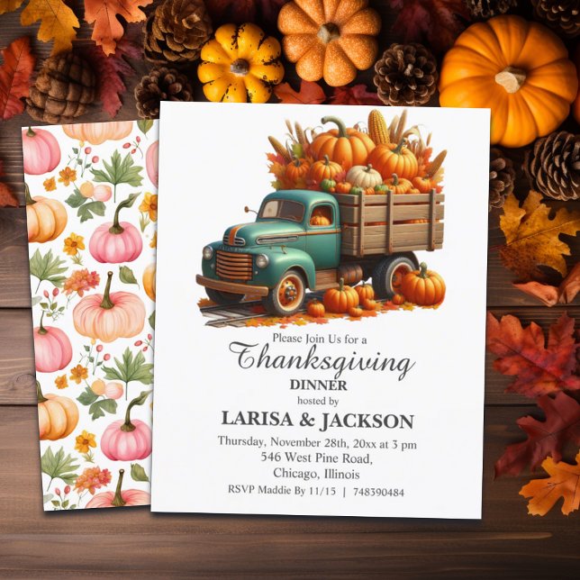 Camion budget avec Citrouilles Thanksgiving Invita (Créateur téléchargé)