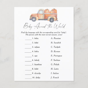 Camion citrouille - Bébé autour du monde jeu