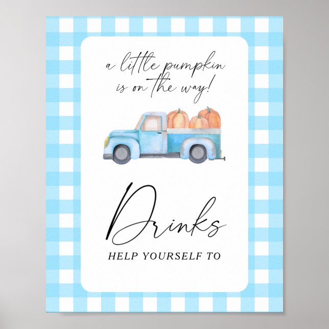 Camion citrouille - Boissons  Affiche (Devant)