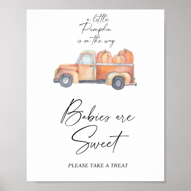 Camion citrouille - les bébés sont doux affiche (Devant)