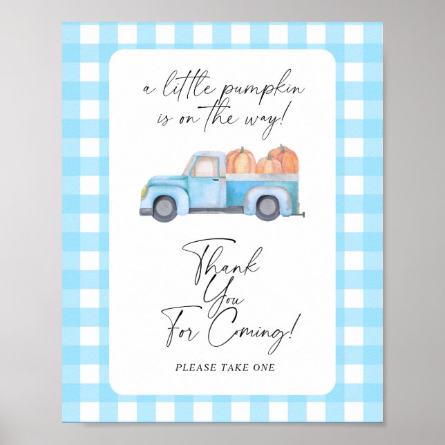 Camion citrouille - Merci d'être venu Affiche (Devant)