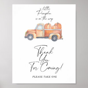 Camion citrouille - Merci d'être venu Affiche