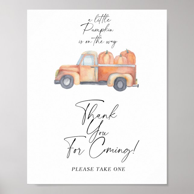 Camion citrouille - Merci d'être venu Affiche (Devant)