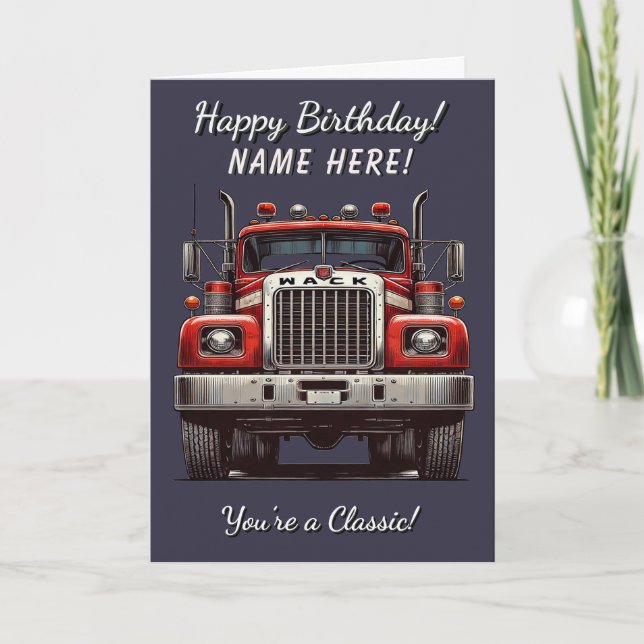 Camion classique Vous êtes une carte d'anniversair (Devant)
