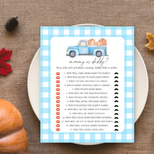 Camion de citrouille - jeu de baby shower maman ou