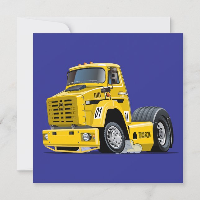 camion de course de dessin animé (Devant)