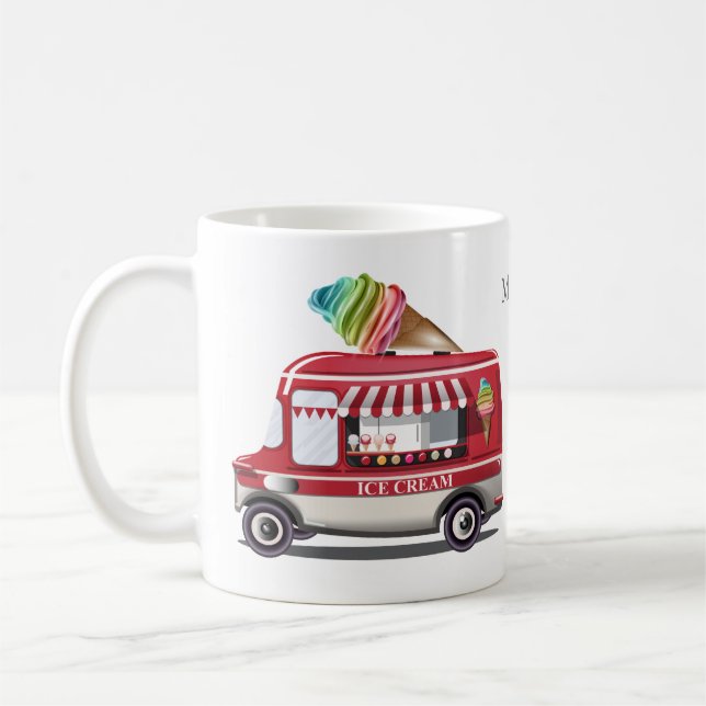 Camion de crème glacée nom personnalisé tasses (Gauche)