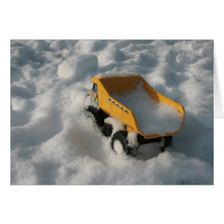Camion de jouets en neige