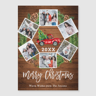 Camion de Noël 6 PHOTO Carte magnétique de vacance