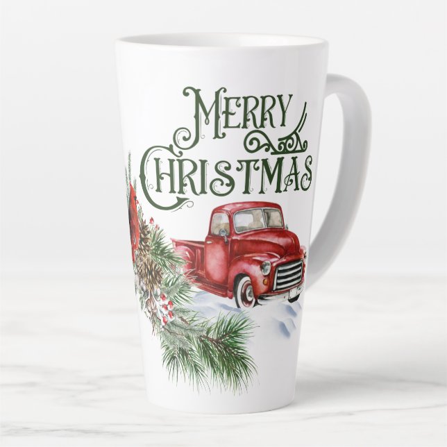Camion de Noël avec le cardinal Mug (Angle droit)