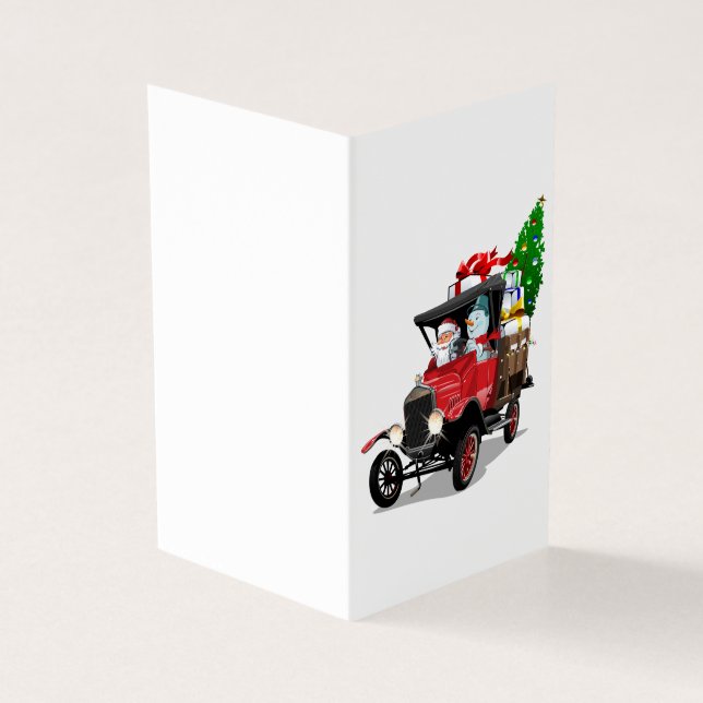 Camion de Noël de dessin animé (Outside)