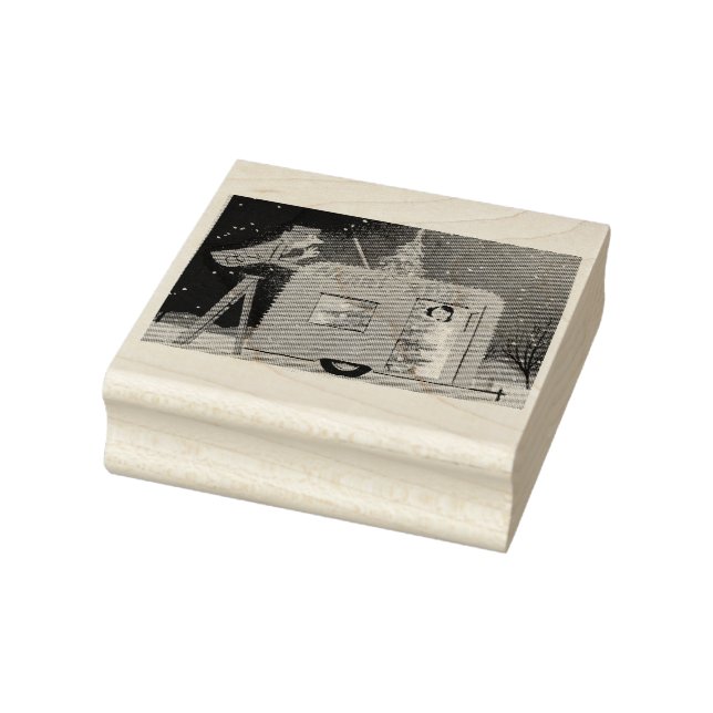 Camion de Noël semi-remorque rétro art tampon en c (Tampon)