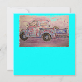 camion de patine bleue antique