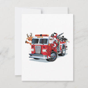 Camion de pompiers de Noël cartoon
