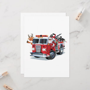 Camion de pompiers de Noël de dessin animé