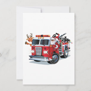 Camion de pompiers de Noël de dessin animé