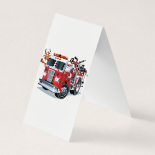 Camion de pompiers de Noël de dessin animé