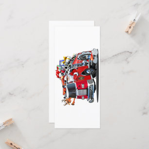 Camion de pompiers de Noël de dessin animé