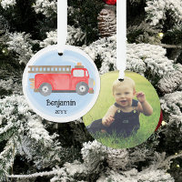 Camion de pompiers Photo souvenir de Noël