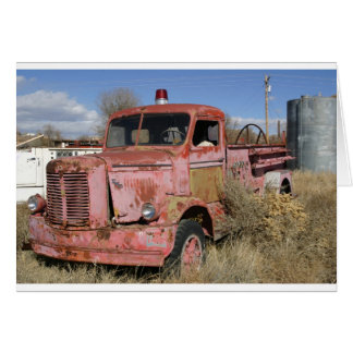 Camion de pompiers rouillé