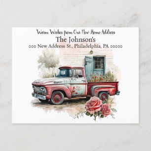 Camion de ramassage rouge Nous avons déplacé carte