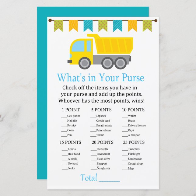 Camion de vidange Qu'y a-t-il dans votre baby show (Devant / Derrière)