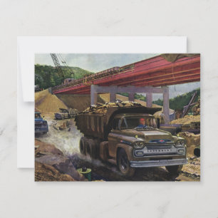 Camion de vidange vintage d'entreprise sur un chan