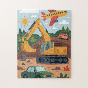 Camion d'excavation pour enfants Avion Puzzle d'ar