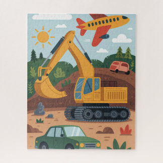 Camion d'excavation pour enfants Avion Puzzle d'ar