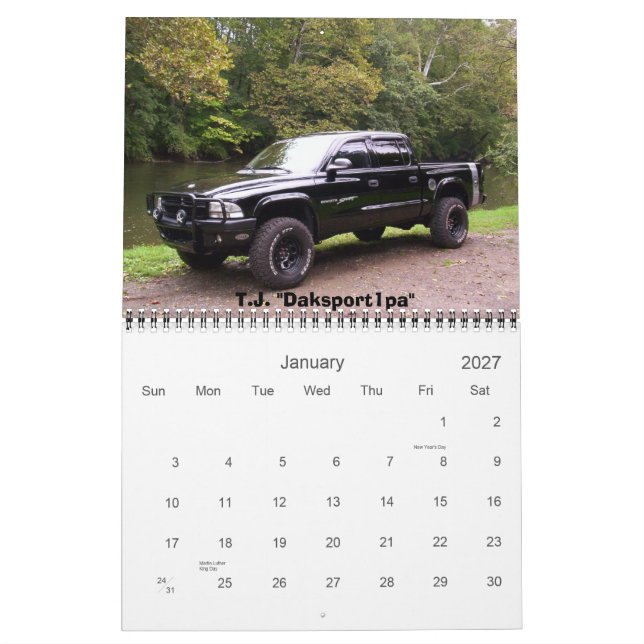 Camion du Dakota Etats-Unis 2007 du calendrier de (Jan 2027)