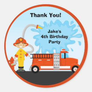 Camion Fête Anniversaire Stickers Faveur