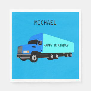 "CAMION" Joyeuses serviettes en papier d'anniversa