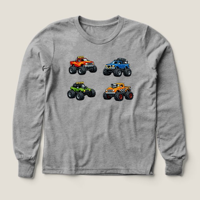 Camion Monstre Enfant Nom Personnalisé (Motif recto)