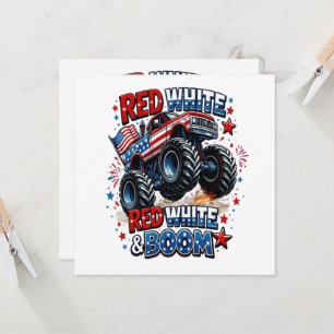 Camion Monstre Red White Boom