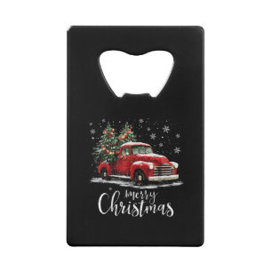 Camion Rouge Vintage Santa Noël Joyeux Noël Drôle 
